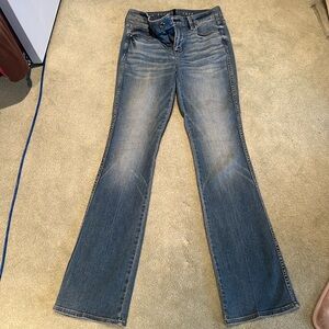 WHBM every day soft skinny flare high-rise size 2 regular length jeans